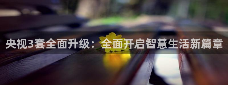 178直播高清免费足球直播：央视3套全面升级：全面开启智慧生活新篇章